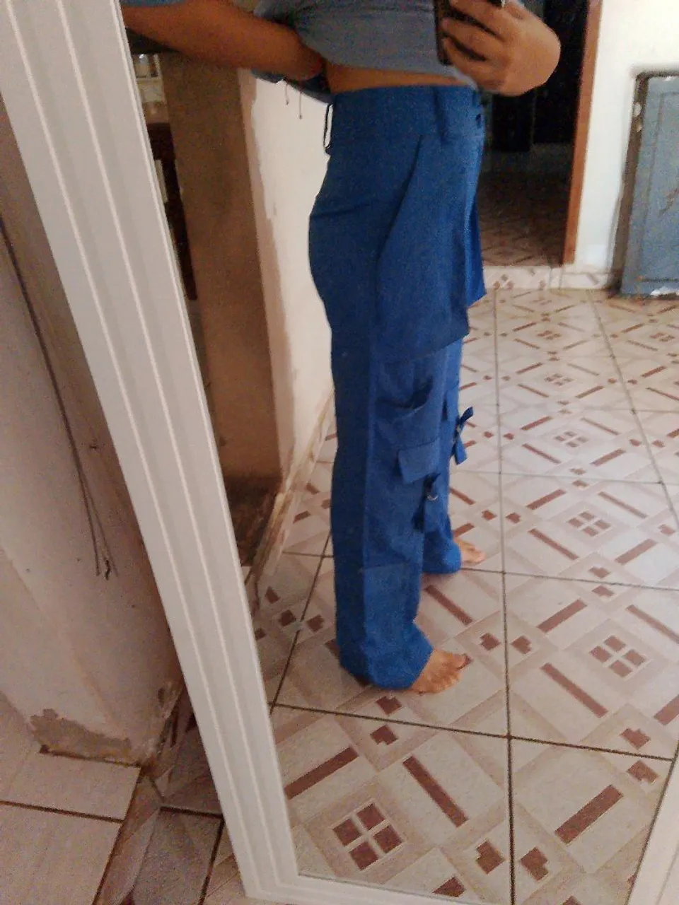 Calça azul