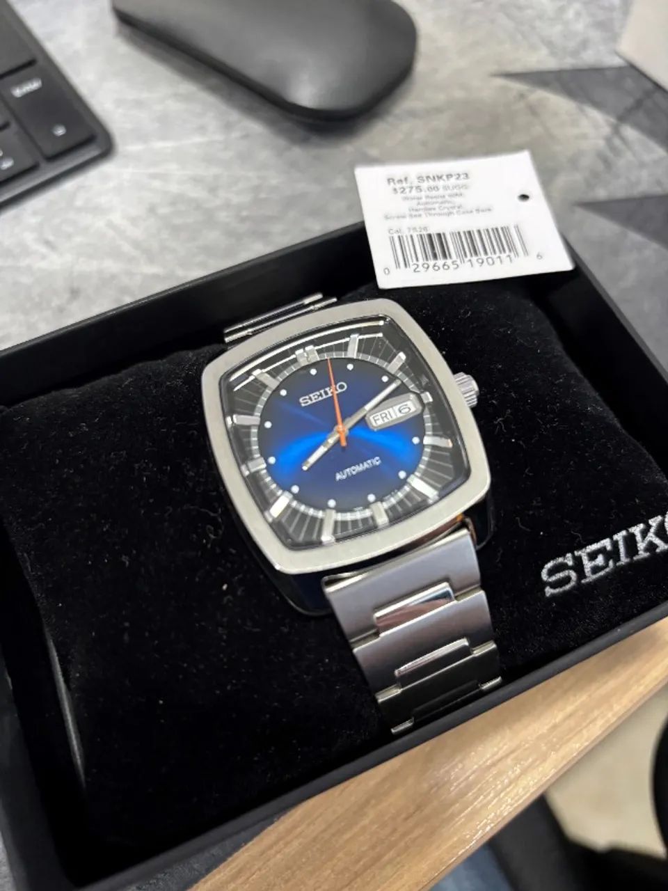 seiko relógio automático masculino recraft snkp23