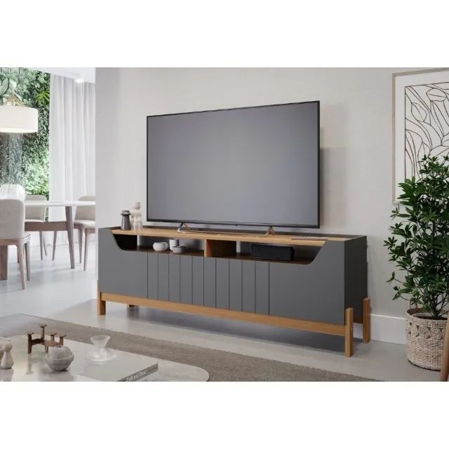 Rack Moema para Tv Até 70 Polegadas 4 Portas. Frete Grátis, Pague na Entrega, Cartão 12x!
