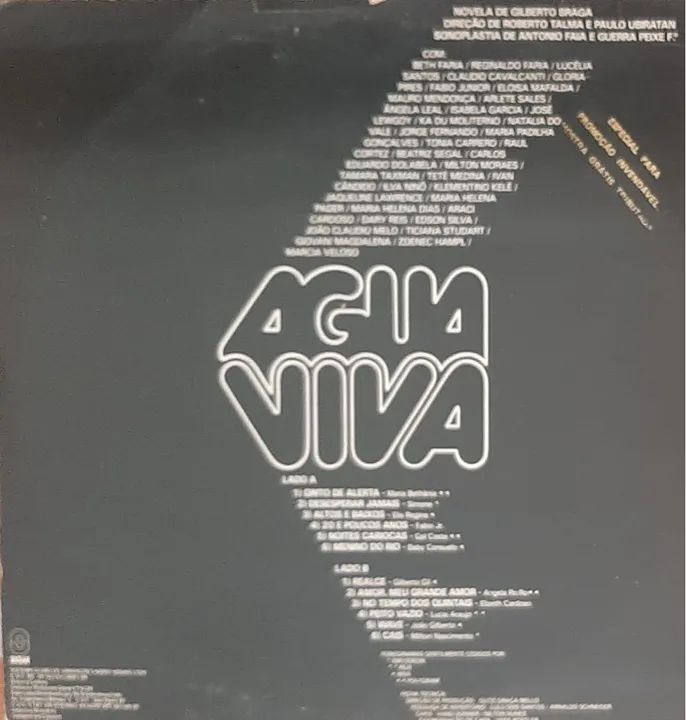 Lp Vinil: Trilha Sonora da novela Água Viva  - Foto 2