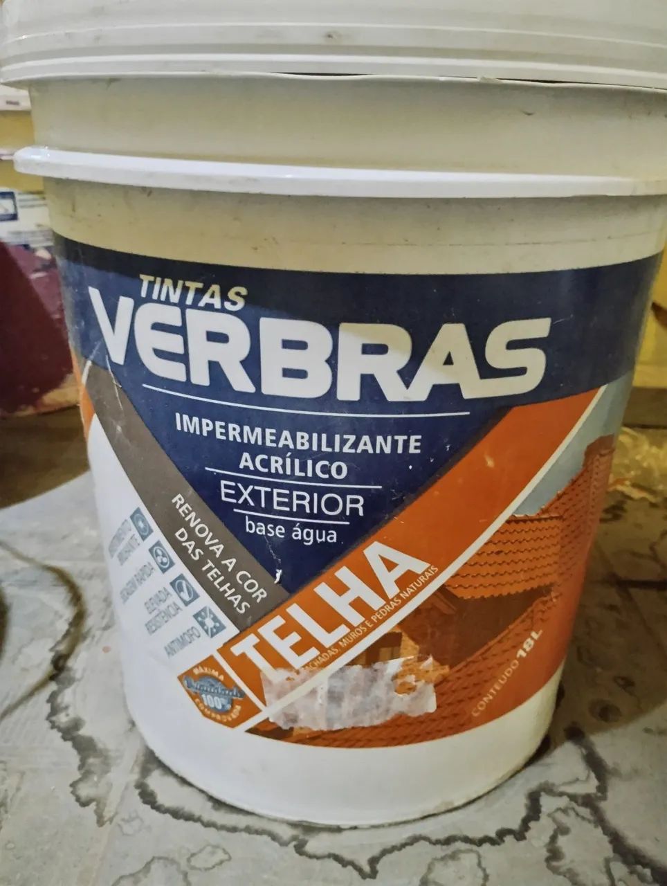 Tinta impermeabilizante verbras balde