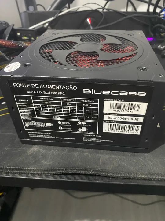 Fonte 500w Bluecase - PFC Ativo - Foto 2