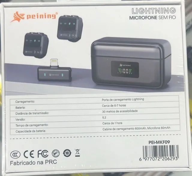Microfone Sem Fio Duplo Lapela Celular Para Ios iPhone  - Foto 2