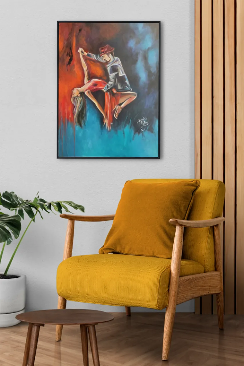 Quadro A dançarina Escarlate 80cmx60cm pintura tradicional