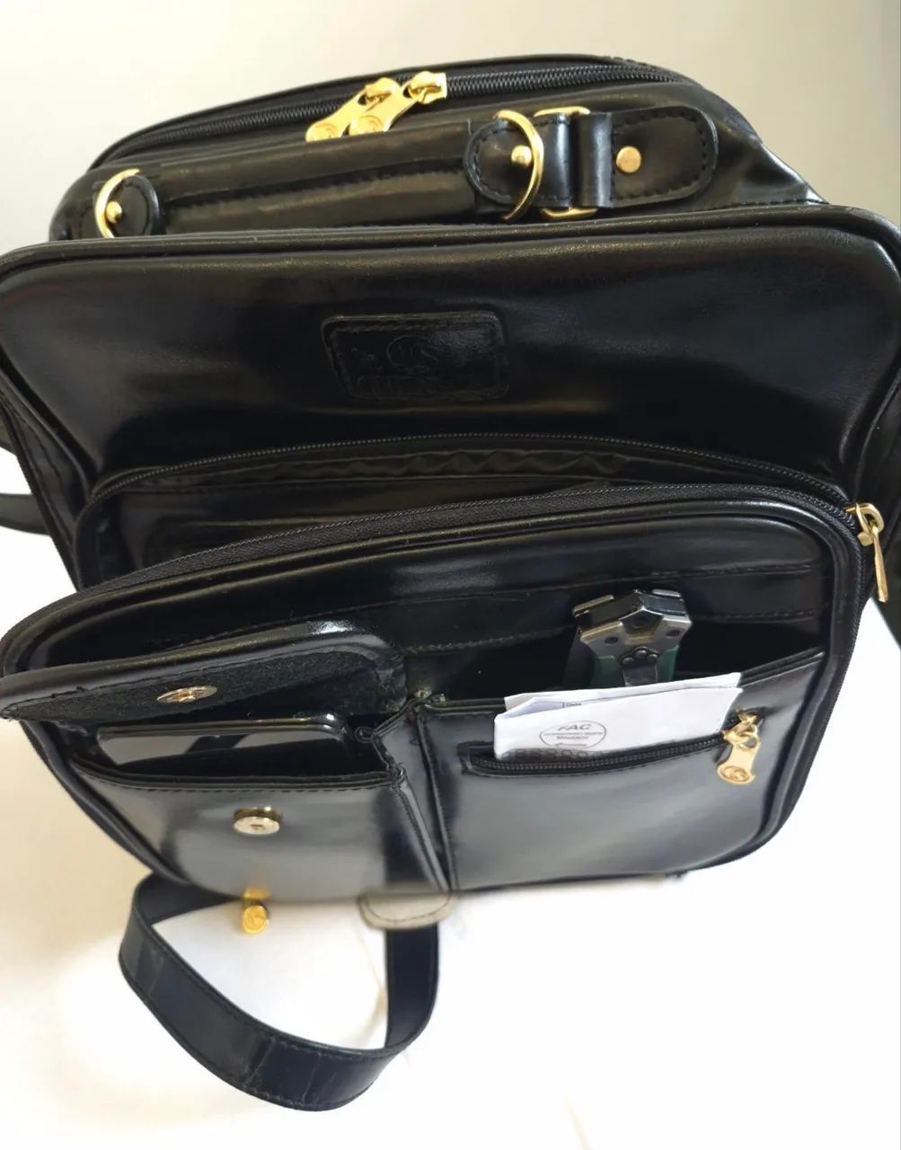 Bolsa transversal carteiro chenson em couro legítimo - Foto 2