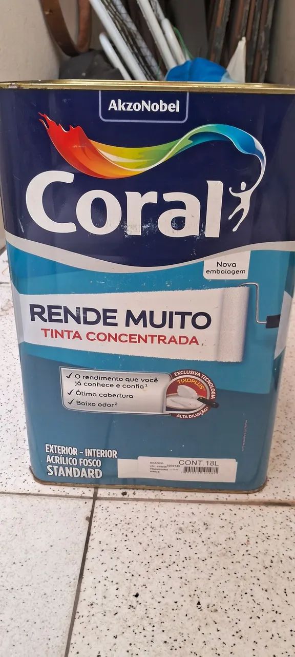 tinta coral super concentrada (branco neve)