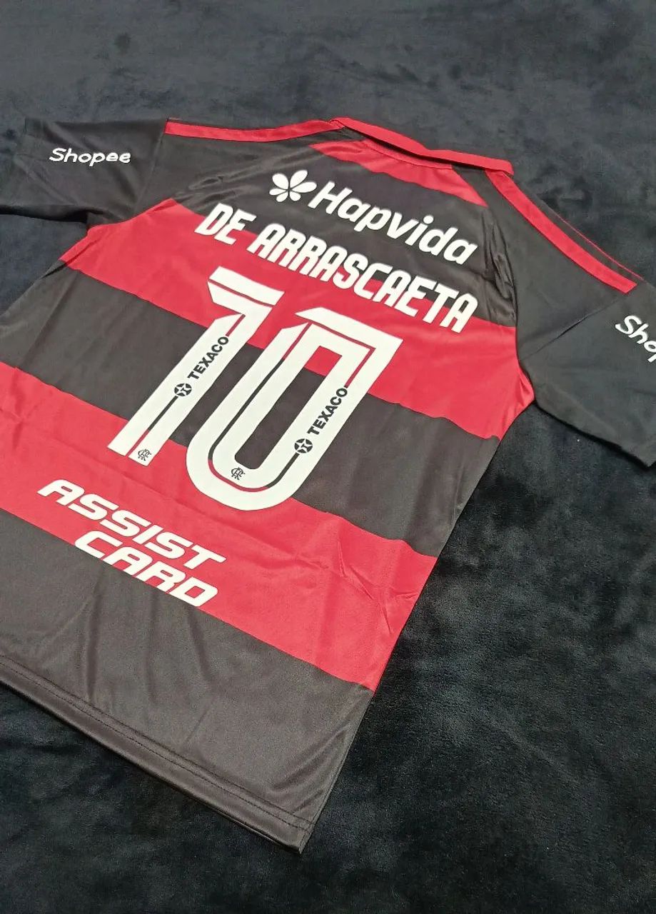 Camisa do Flamengo versão torcedor 26/27 com patrocínio e personalizada com nome e número 