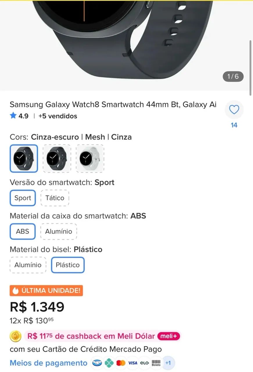 Relógio Galaxy Watch  - Foto 2