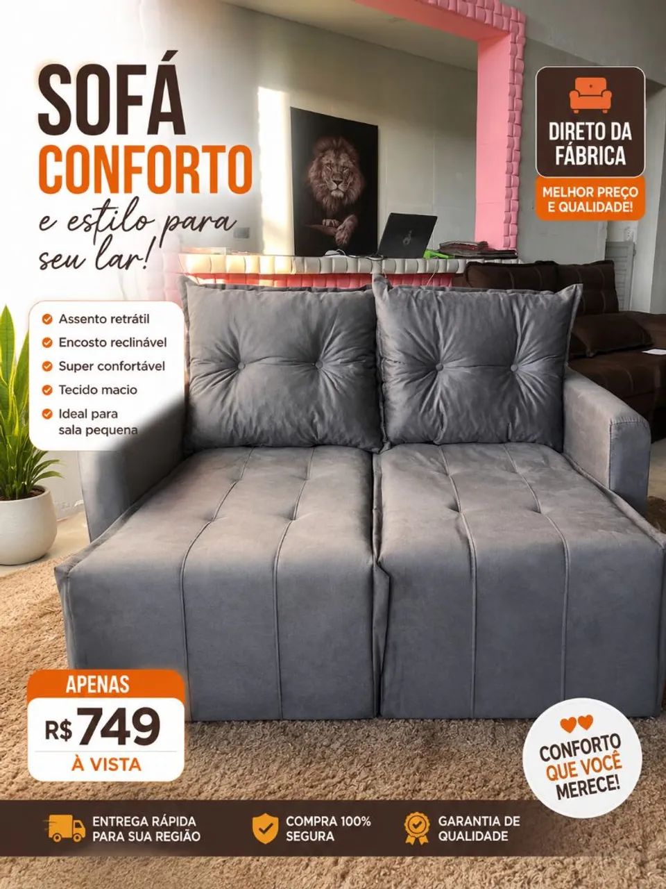 Sofá retrátil 