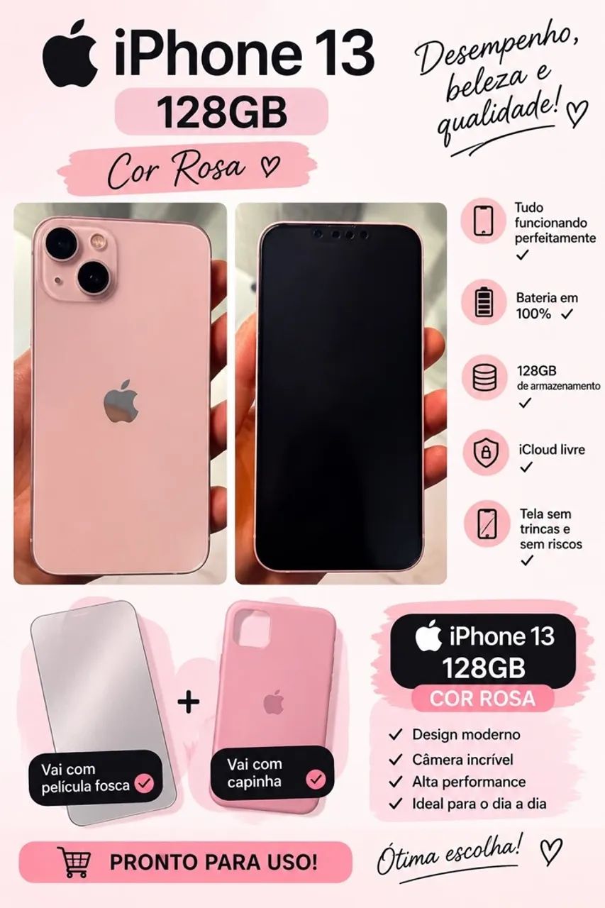 IPHONE 13 (ROSA) 128GB - Foto 3