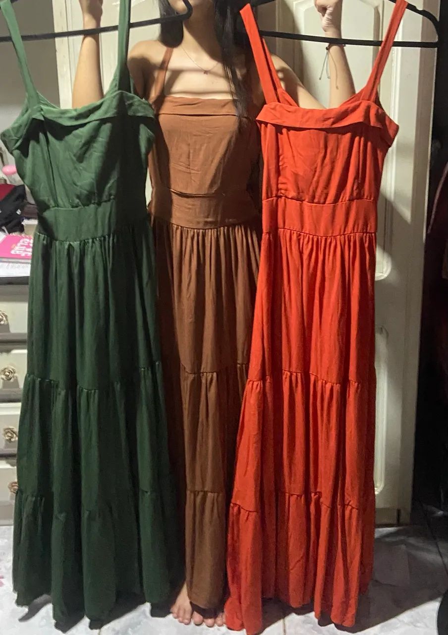 Vestido longo em viscolinho - escolha o modelo e a cor - Foto 2