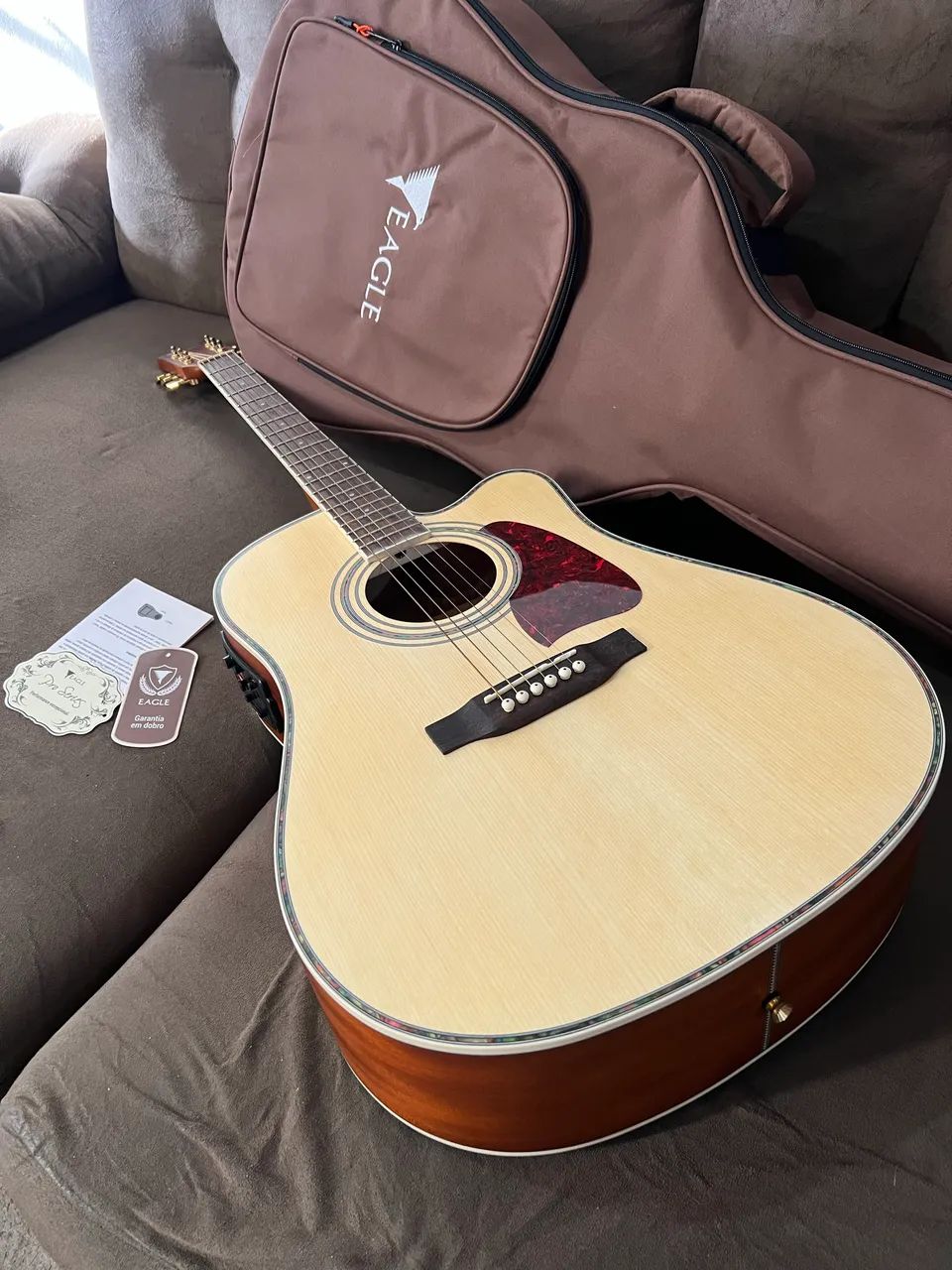 Violão Eagle ch889 acetinado fosco com capa  - Foto 2