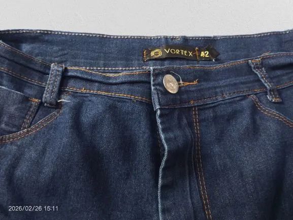 Calça Vortex Jeans Azul Escuro Feminina n° 42 - Foto 3