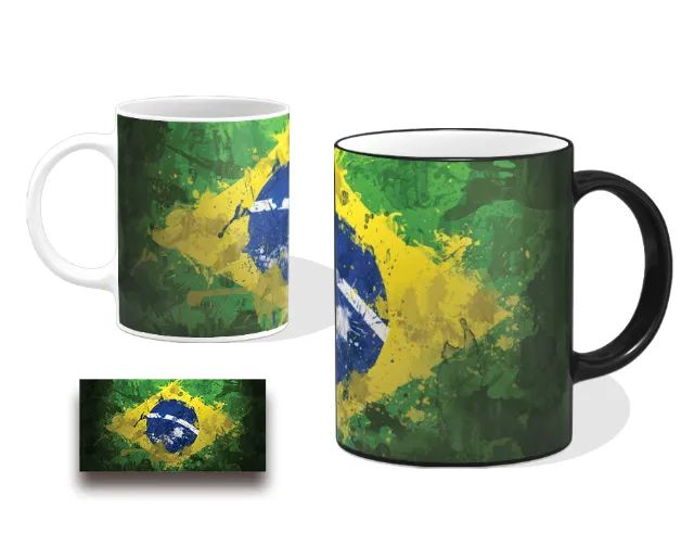 Caneca Personalizada Brasil / Patriota - Cerâmica Premium de Alta Qualidade!