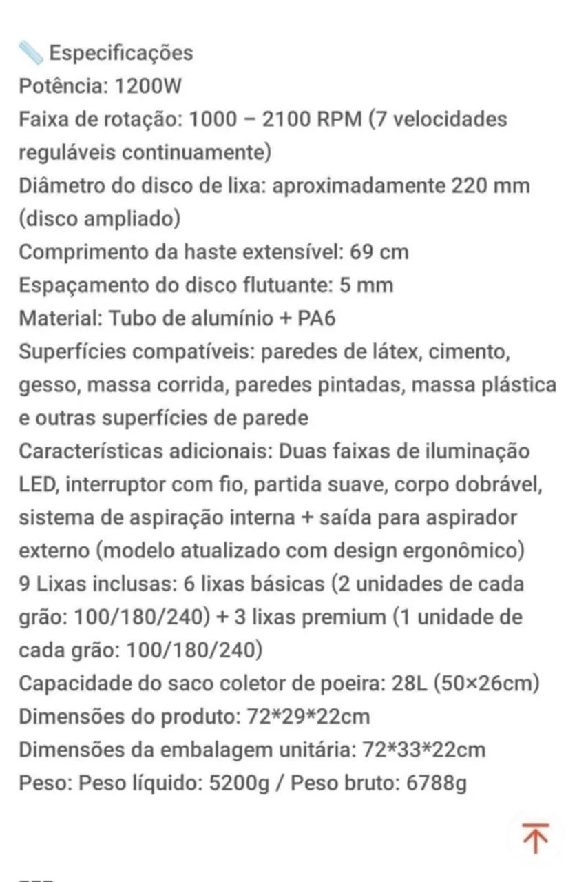Lixadeira para parede, teto e piso  - Foto 5