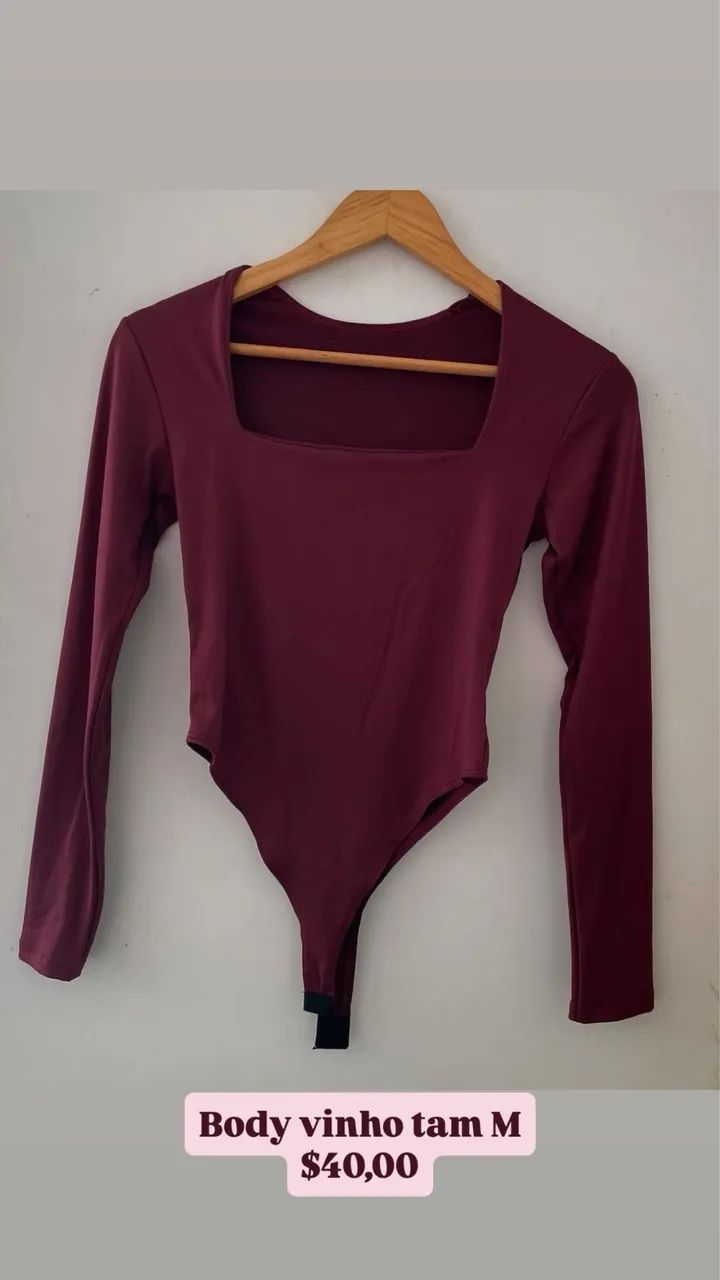 Body vinho manga longa 40,00