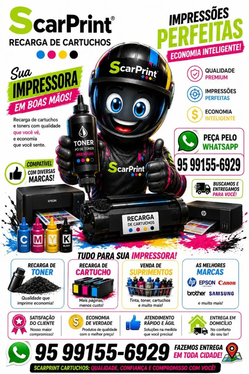 Scarprint venda de tintas toner e cartuchos de impressoras 