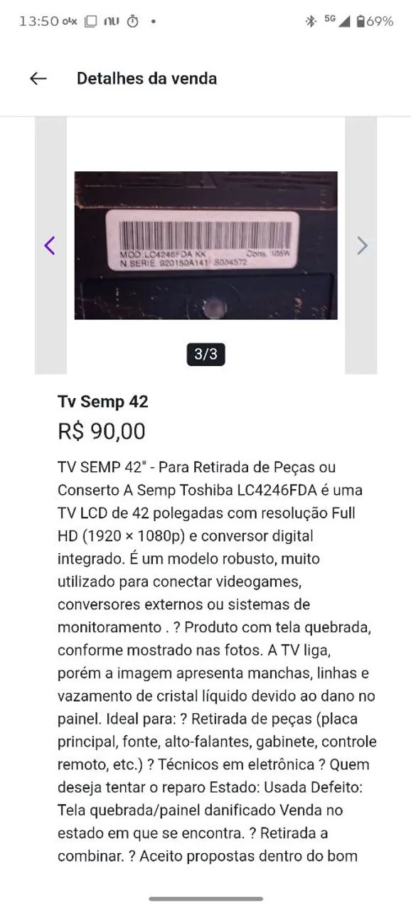 Tv tela Quebrada  - Foto 3
