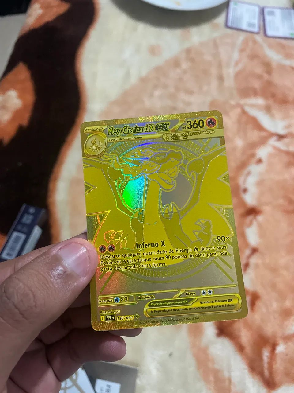 CARD MEGA CHARIZARD X EX 130/094 preço abaixo do mercado? - Foto 2