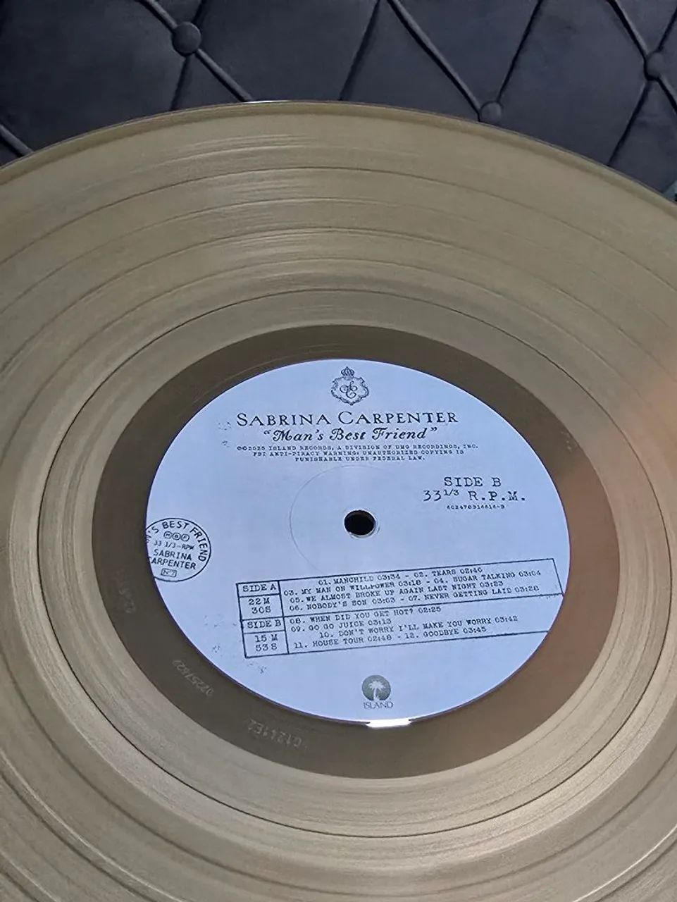 Vinil Sabrina Carpenter Mans Best Friend - Amazon Exclusive - Foto 4
