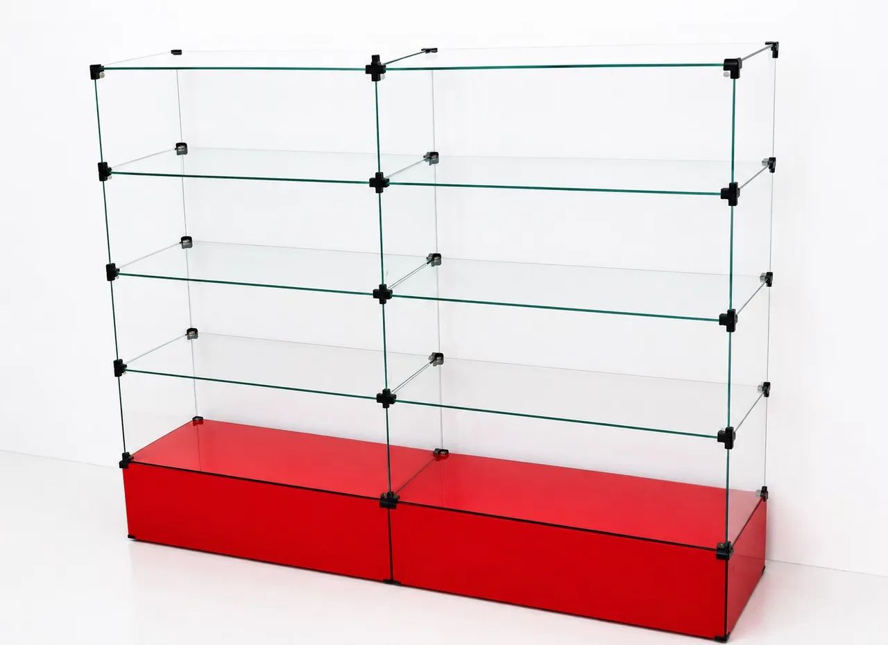 Balcão vitrine de vidro
