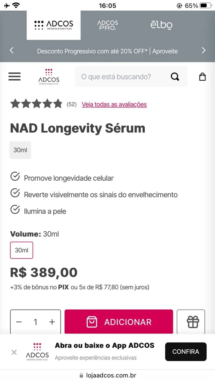 Sérum Nad Longevity Adcos LACRADO - Foto 4