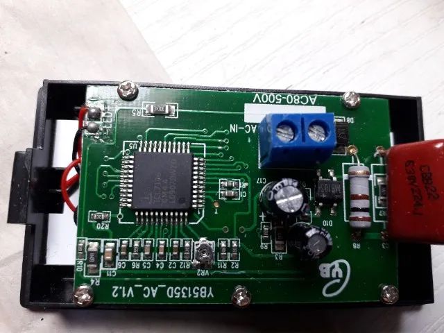 Voltímetro Digital Lcd 80-500v Painel Energia 110v  220v Ac - Foto 3