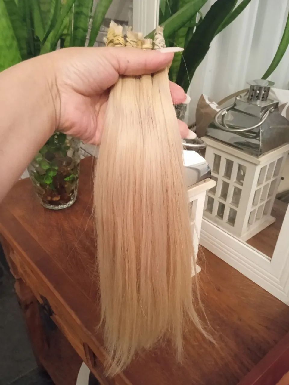 Cabelo humano ,loiro 