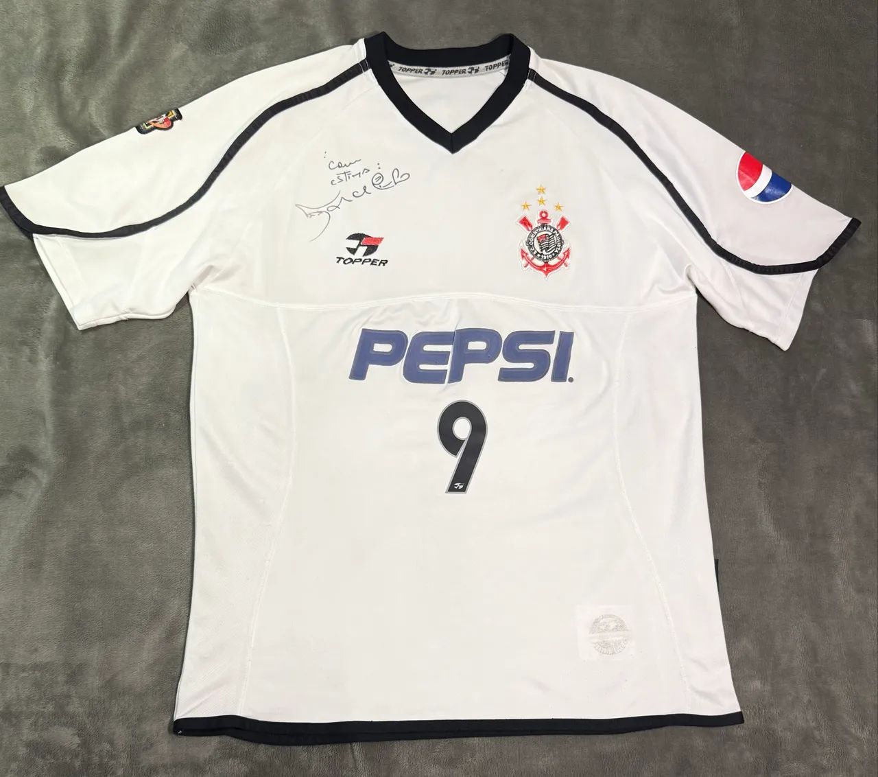 Camisa Corinthians 2001 - Autografada - Marcelinho