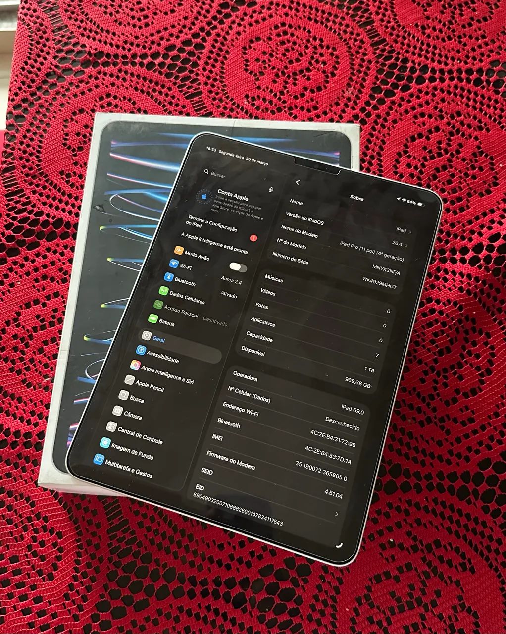 Ipad pro 11 m2 de 1TB (com 5g) NOVO! - Foto 2