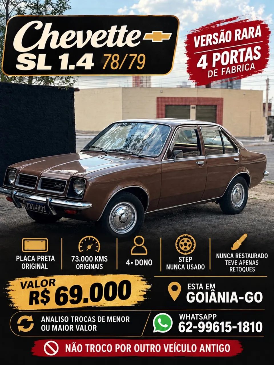 Chevrolet Chevette L / SL / Sl/e / DL / SE 1.6 1979