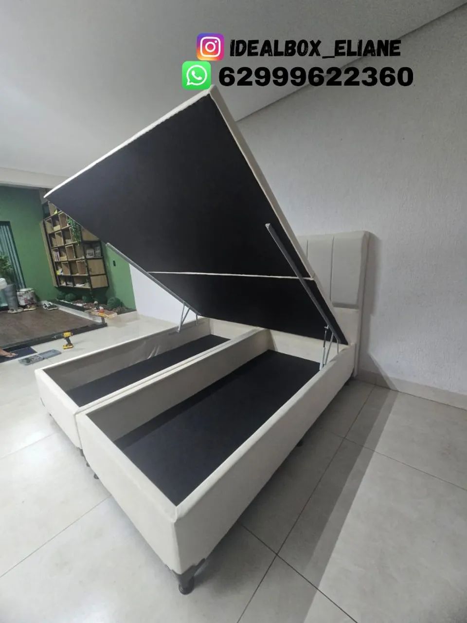 Box baú super king 193×203 - Cabeceira vendida separadamente 