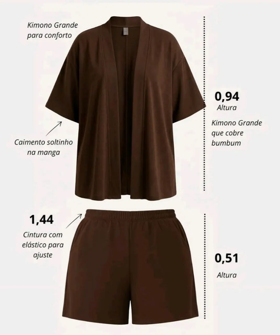 Kimono plus size e short