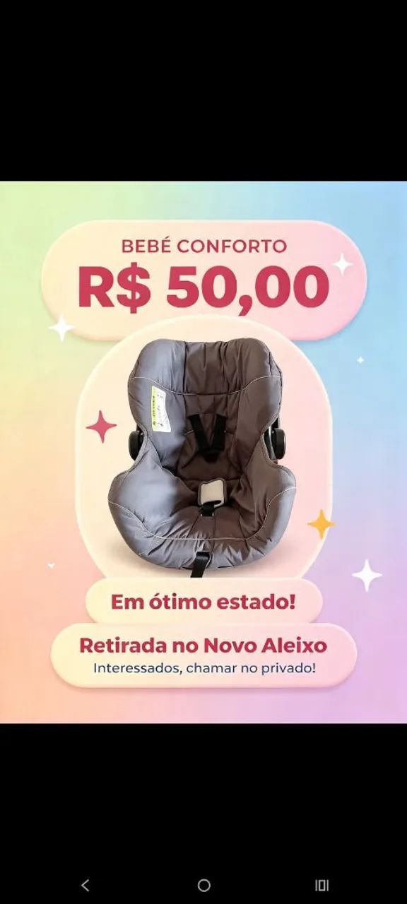 Bebê conforto e cadeira de balanço 