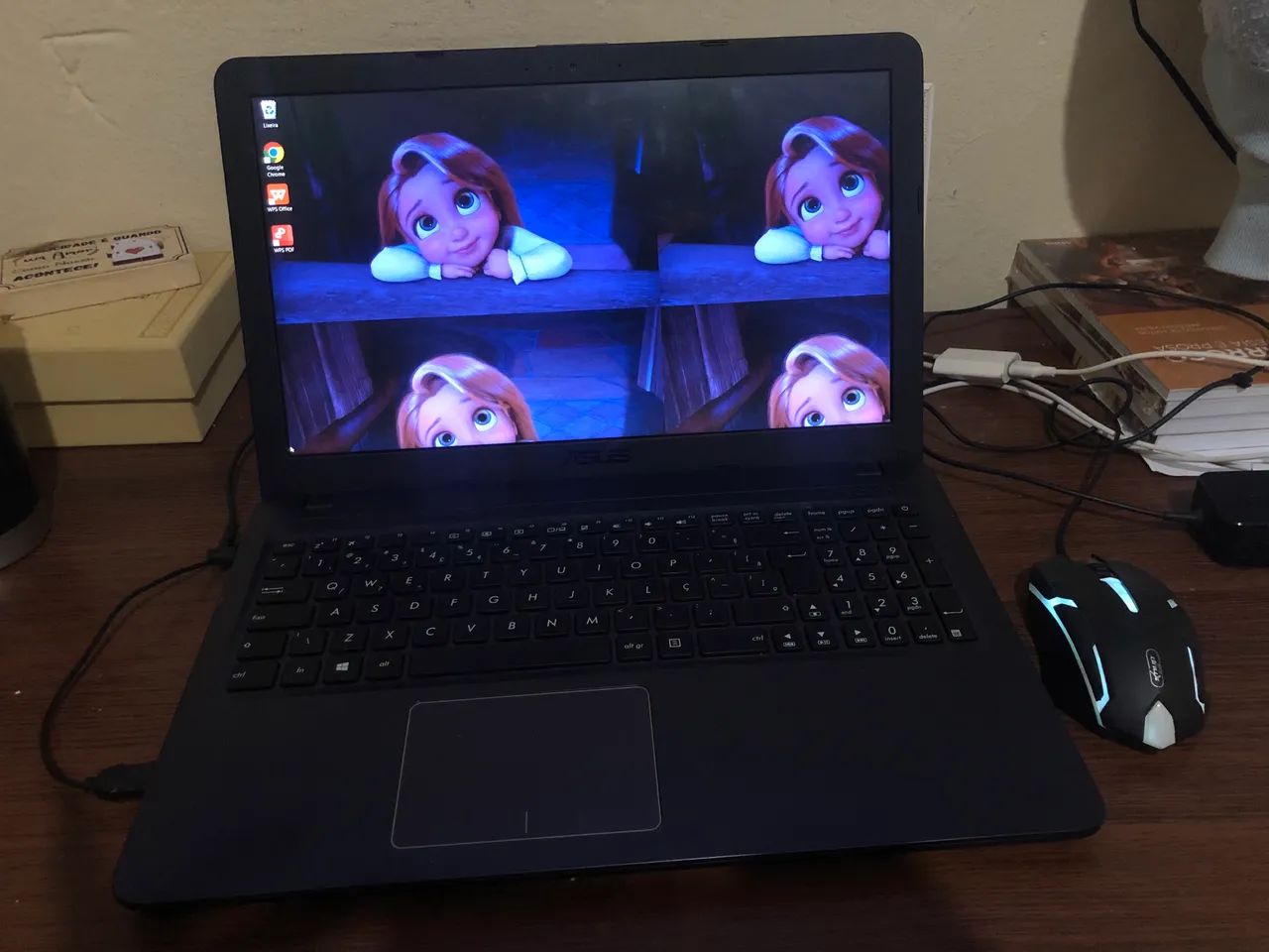 Notebook + mouse game, aceito trocas 