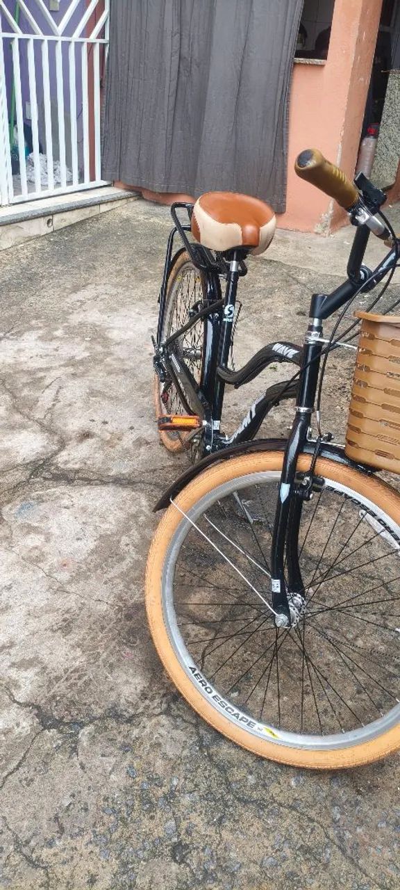 Vendo bicicleta aro 26 com marcha e cesta - Foto 2