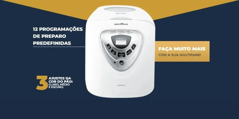 Panificadora Britânia Multipane Branca - 12 Programas 110v - Foto 3