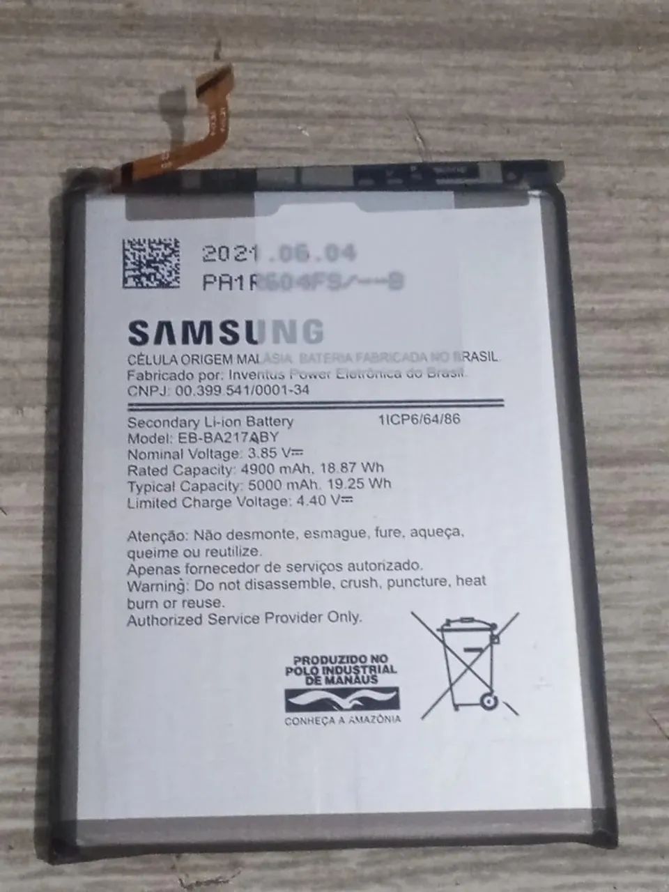 Bateria celular Samsung Galaxy A12 e A21s 