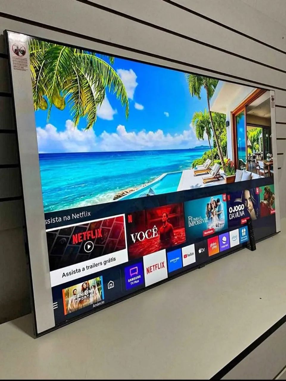 Televisão smart 65 polegadas completa 4k pezinho é controle remoto  - Foto 3
