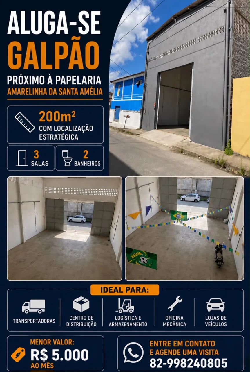 Aluga Galpão excelente oportunidade 