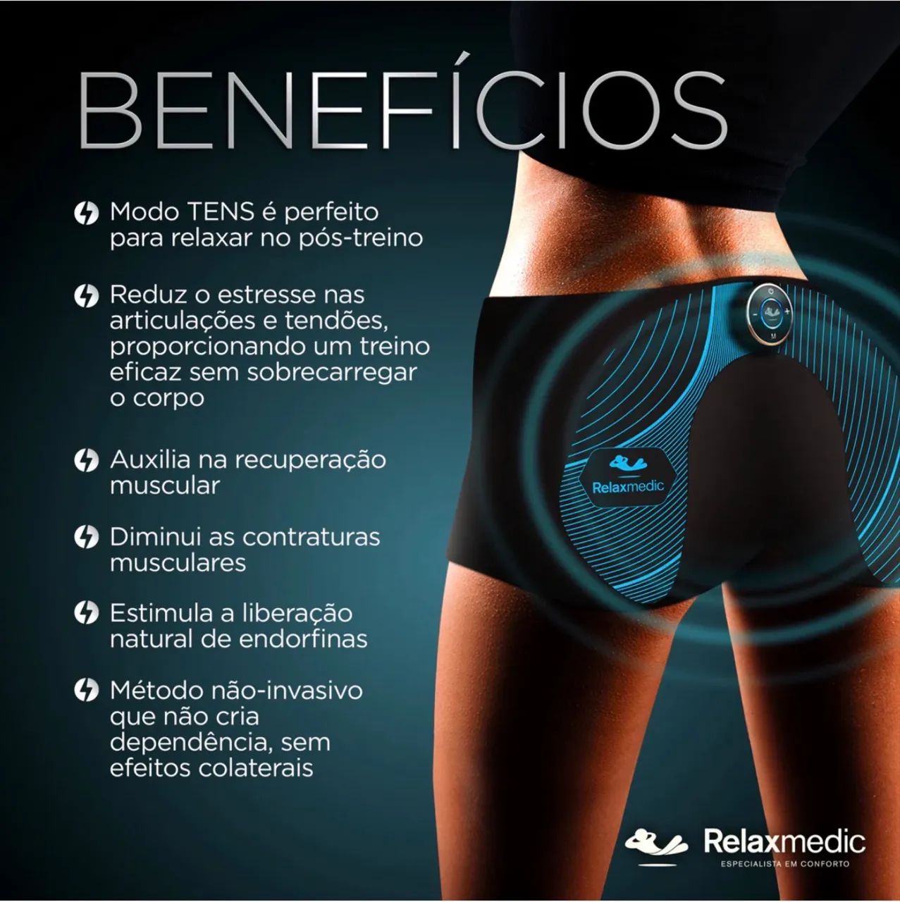  Eletroestimulador Muscular Glúteos Power Relax  - Foto 3