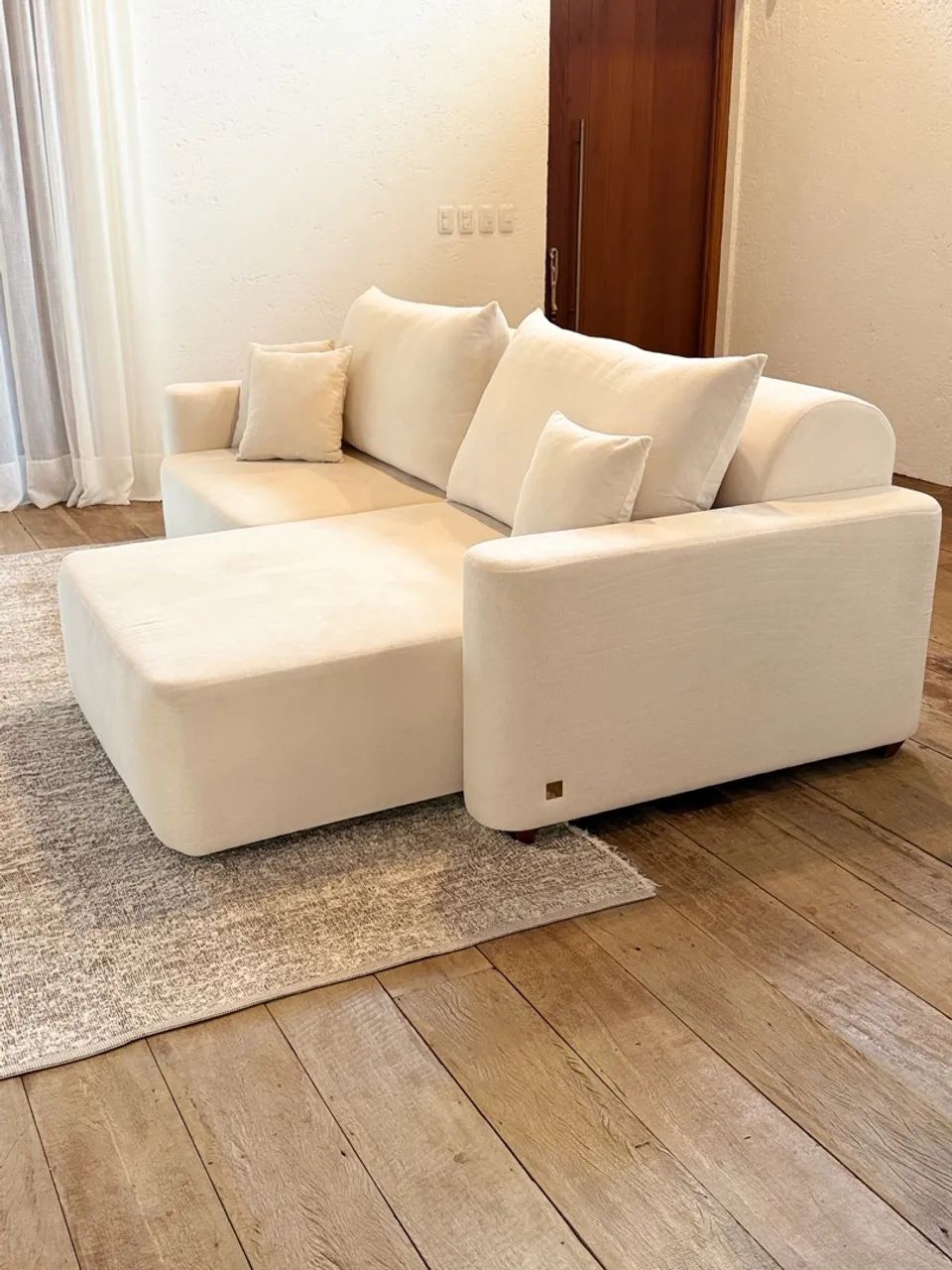 Sofá Retrátil Bouclé Impermeabilizado com Garantia