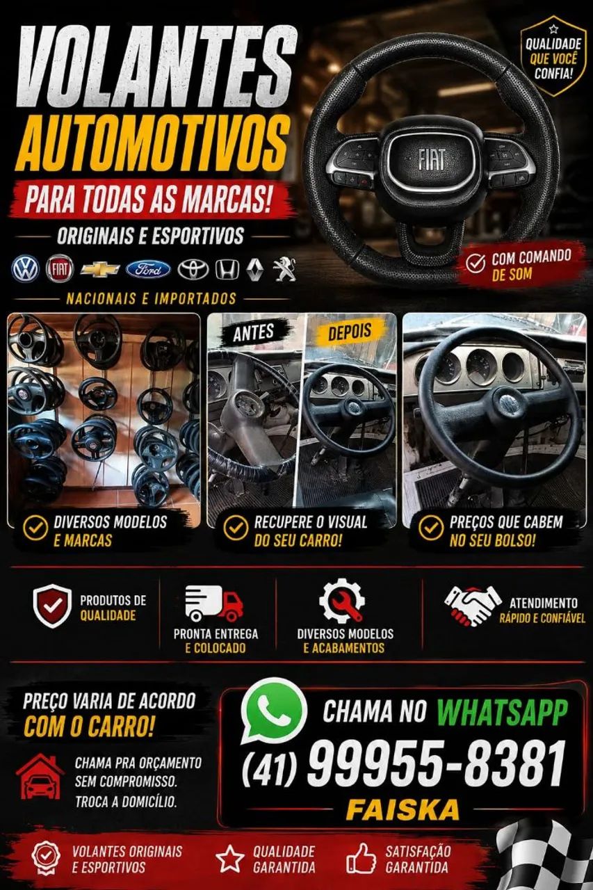 Volantes originais a base de troca.