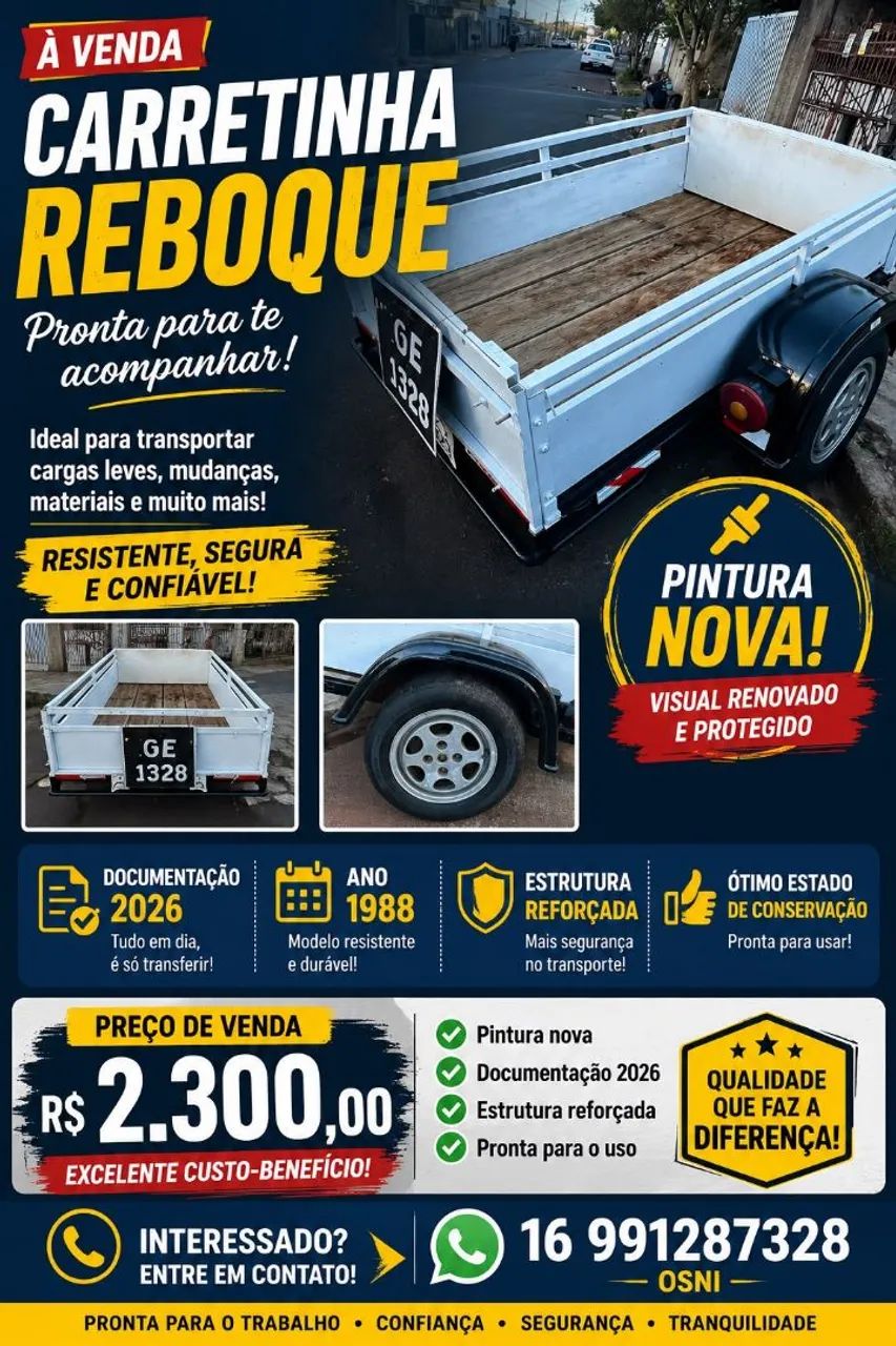 Carretinha Reboque 