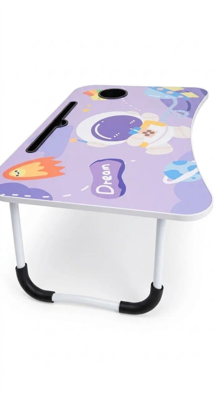 Mesa Dobrável Notebook com Porta Copo e Celular