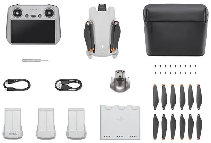 Drone DJI Mini 3 Pro controle com tela e combo Fly More - Foto 3