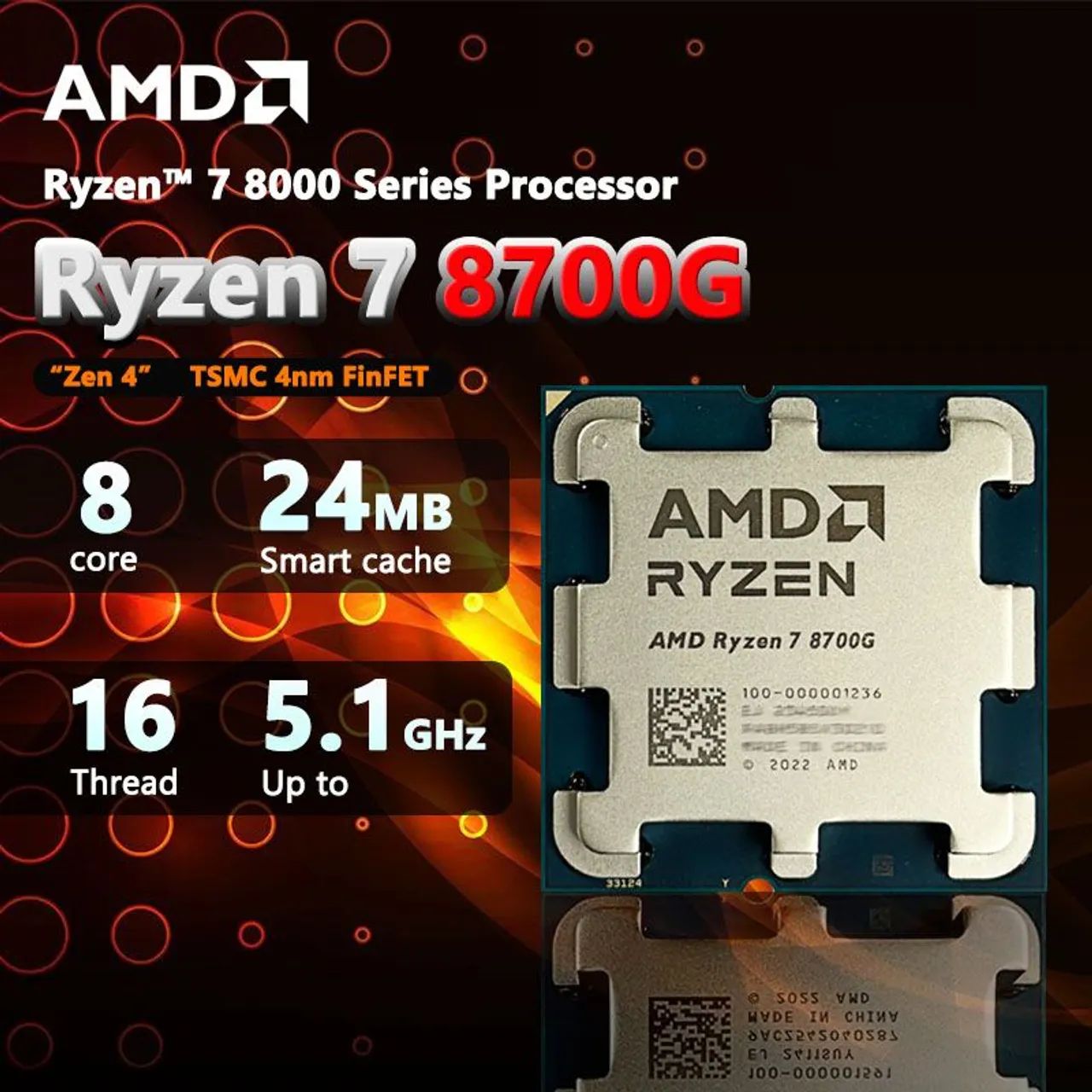 Processador Ryzen 7 8700g AM5 LACRADO