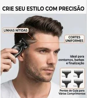Maquina Corte Cabelo Acabamento Profissional 110V/220V LFJ03 H'maston Loja Coimbra Entrega - Foto 5