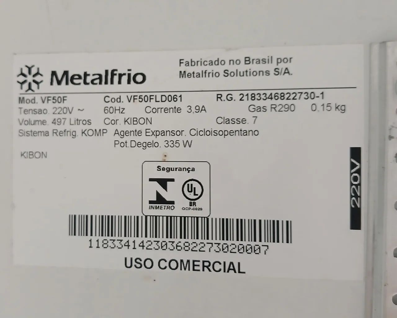 Freezer expositor 497lts - Geladeiras e Freezers - Campo Grande