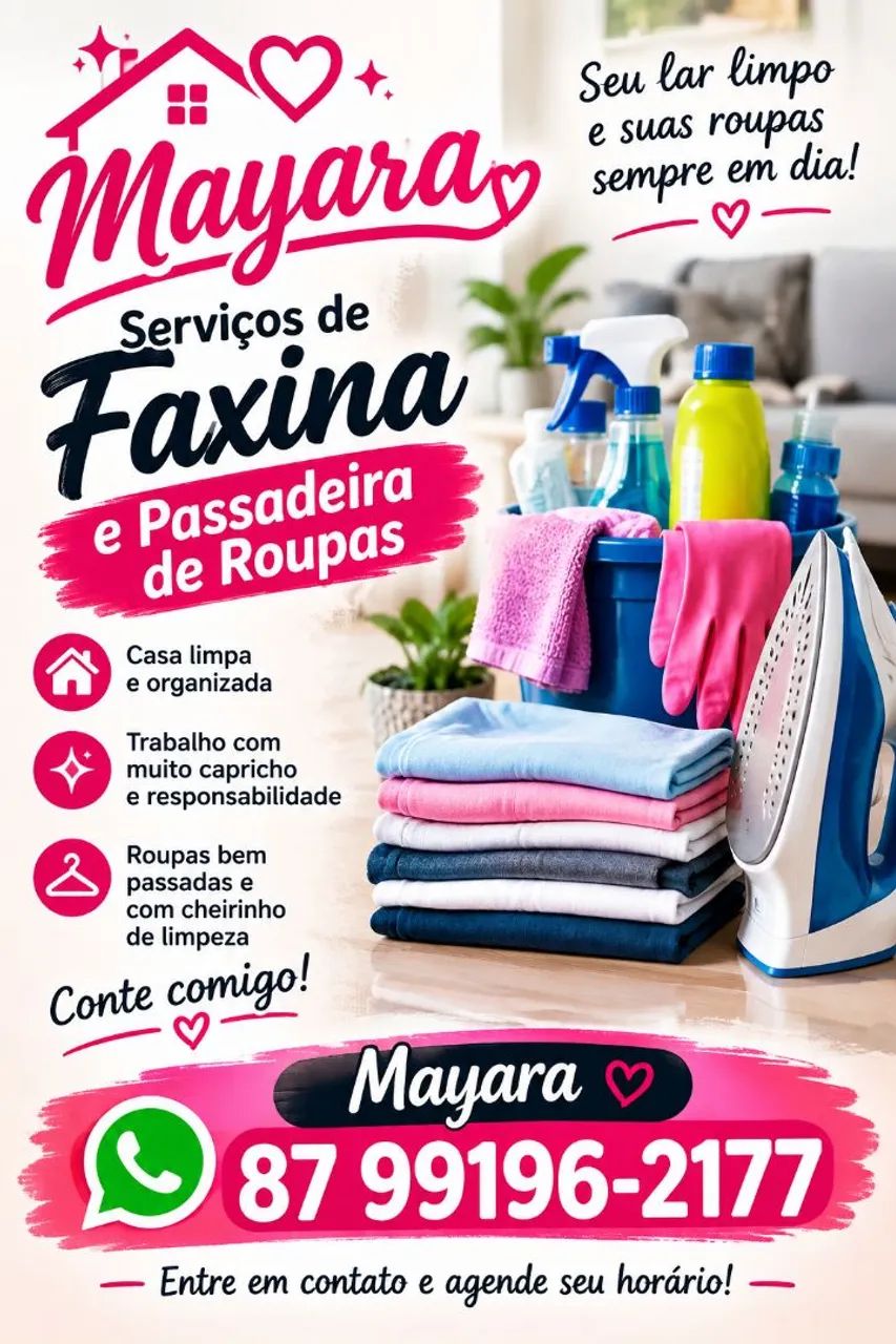 Faxina e serviços em.geral